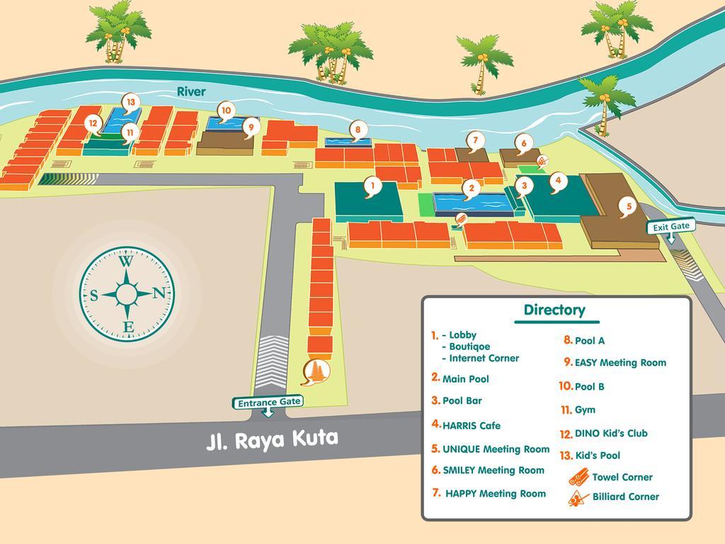 Harris Hotel & Residences Riverview Kuta, Bali Kuta Lombok Kültér fotó